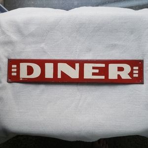 "DINER" Vintage Distressed Farmhouse Metal Sign